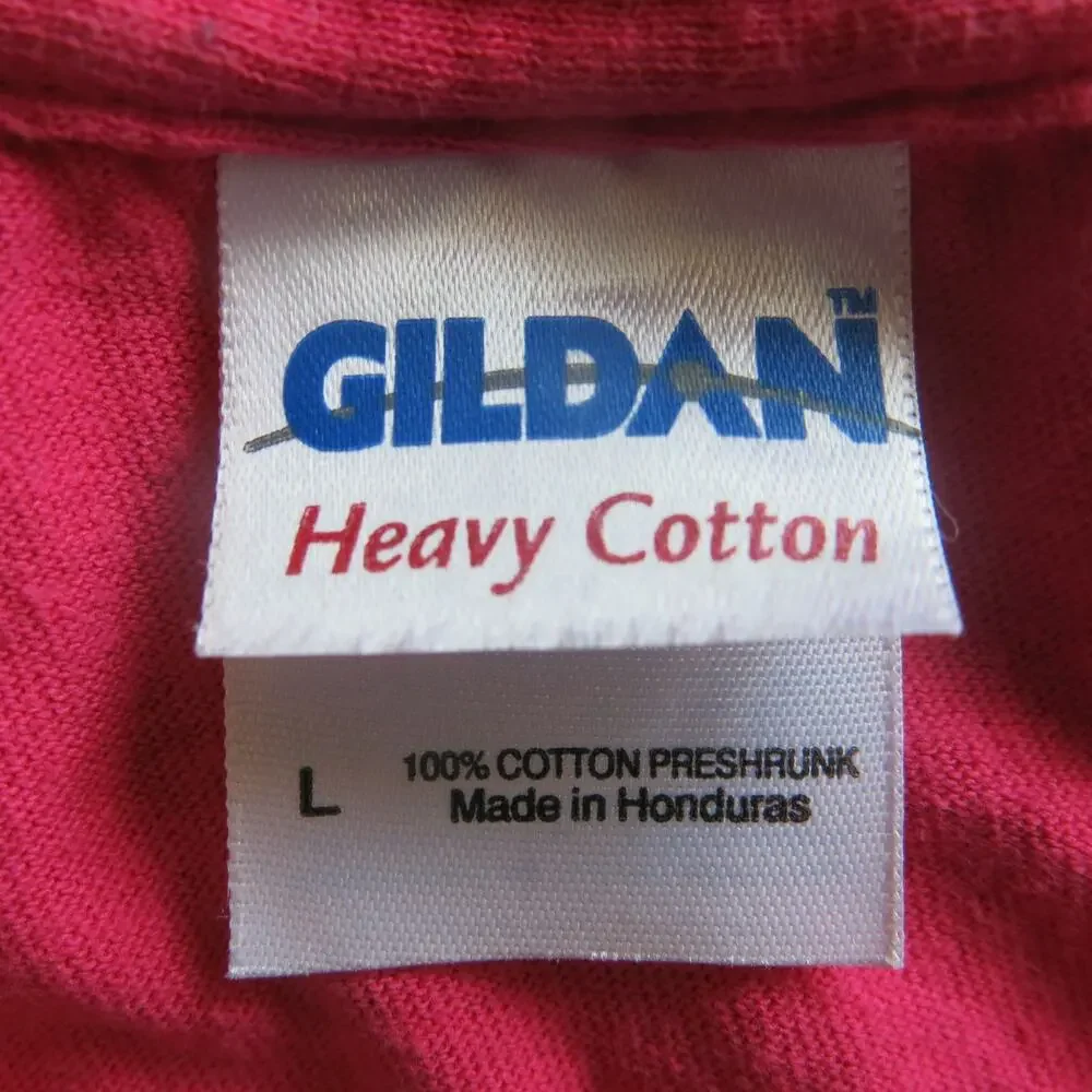 Gildan BLACK HILLS SOUTH DAKOTA T Shirt Size L Women Short Sleeve Pink Casual